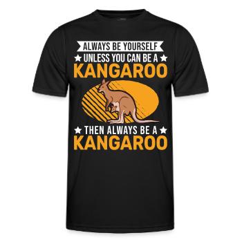 Always be yourself Kangaroo Australien Känguru - Männer Funktions-T-Shirt - Schwarz - Vorne - AI Model Male 178 dark (178cm)