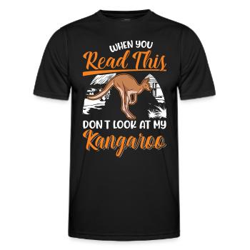 Kangourou d’Australie Kangourou d’Australie - T-shirt sport Homme - noir - Devant - AI Model Male 178 dark (178cm)