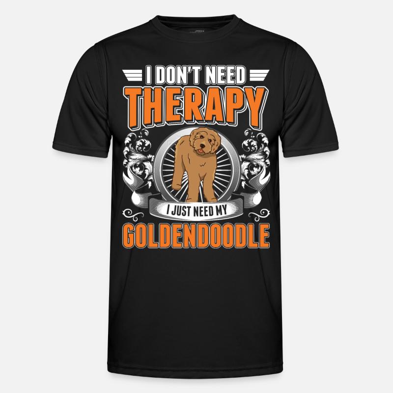 Goldendoodle Therapy - Men's Functional T-Shirt - black