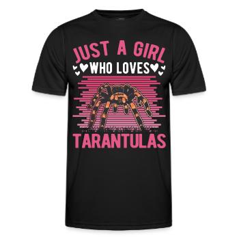 Tarantel Mädchen Tarantula Girl - T-shirt sport Homme - noir - Devant - AI Model Male 178 dark (178cm)