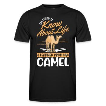 Camel Lover Egypt - Men's Functional T-Shirt - black - Front - AI Model Male 178 dark (178cm)