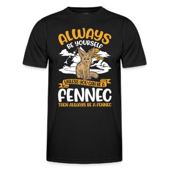 Always be yourses Fennec Wüstenfuchs Fennek - Männer Funktions-T-Shirt - Schwarz - Vorne - AI Model Male 178 dark (178cm)