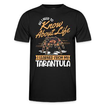 Tarantula Spider Tarantula - Men's Functional T-Shirt - black - Front - AI Model Male 178 dark (178cm)