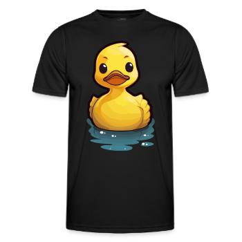 Yellow Rubber Duck Rubber Duck - Men's Functional T-Shirt - black - Front - AI Model Male 178 dark (178cm)