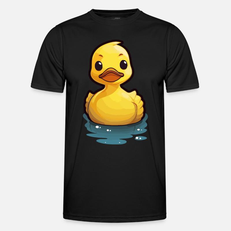 Gelbe Gummiente Badeente Männer Funktions-T-Shirt