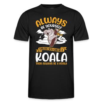 Always be yourself Koala - Männer Funktions-T-Shirt - Schwarz - Vorne - AI Model Male 178 dark (178cm)