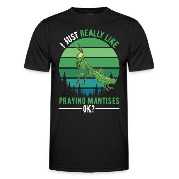Praying Mantis Gift Mantis Mantis - Men's Functional T-Shirt - black - Front - AI Model Male 178 dark (178cm)