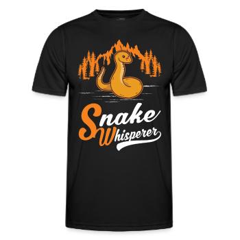 Schlangen Flüsterer Schlangenliebhaber - Männer Funktions-T-Shirt - Schwarz - Vorne - AI Model Male 178 dark (178cm)