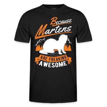 Because Martens are freaking awesome Marder - Männer Funktions-T-Shirt - Schwarz - Vorne - AI Model Male 178 dark (178cm)