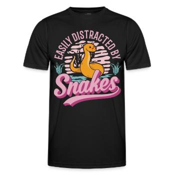 Schlangen Besitzer Kornnatter Natter - Männer Funktions-T-Shirt - Schwarz - Vorne - AI Model Male 178 dark (178cm)