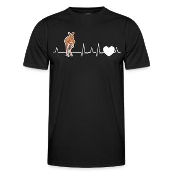 Kangaroo Heartbeat Australie - T-shirt sport Homme - noir - Devant - AI Model Male 178 dark (178cm)