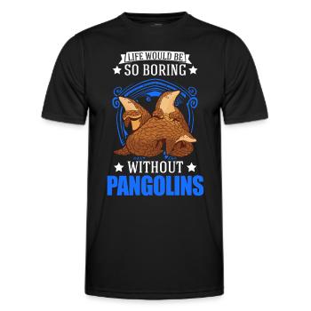Pangolin Geschenk Schuppentier - Männer Funktions-T-Shirt - Schwarz - Vorne - AI Model Male 178 dark (178cm)