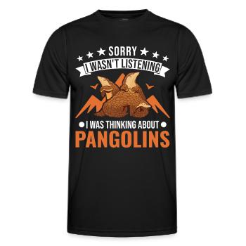 Pangolin Cadeau Pangolin - T-shirt sport Homme - noir - Devant - AI Model Male 178 dark (178cm)