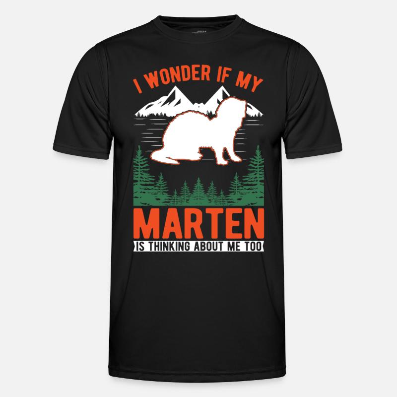Marder Geschenk Baummarder Nerz - Männer Funktions-T-Shirt - Schwarz
