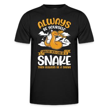 Always Be Yourself Snake Schlange - Men's Functional T-Shirt - black - Front - AI Model Male 178 dark (178cm)