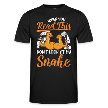 Schlangen Besitzer Kornnatter Natter - Männer Funktions-T-Shirt - Schwarz - Vorne - AI Model Male 178 dark (178cm)
