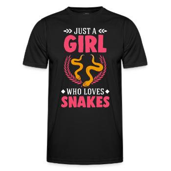 Serpents Filles Serpent des blés Serpent - T-shirt sport Homme - noir - Devant - AI Model Male 178 dark (178cm)