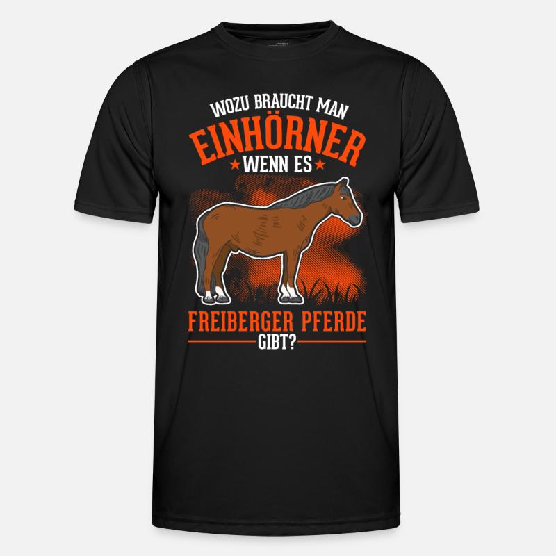 Freiberger Pferd Einhorn Männer Funktions-T-Shirt