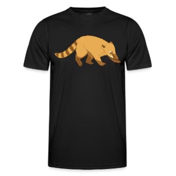 Nasenbär Coati - Men's Functional T-Shirt - black - Front - AI Model Male 178 dark (178cm)
