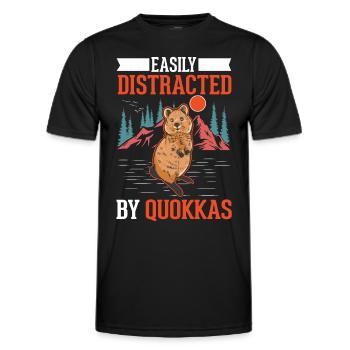 Easily distracted by Quokkas - Männer Funktions-T-Shirt - Schwarz - Vorne - AI Model Male 178 dark (178cm)