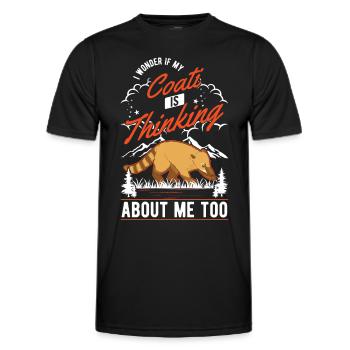 Coati Gift Coati Proboscis Bear - Men's Functional T-Shirt - black - Front - AI Model Male 178 dark (178cm)
