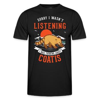 Coati Gift Proboscis Bear Coati - Men's Functional T-Shirt - black - Front - AI Model Male 178 dark (178cm)