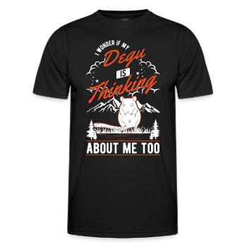 Degu Owner Shrub Rat Forest Degu - Men's Functional T-Shirt - black - Front - AI Model Male 178 dark (178cm)