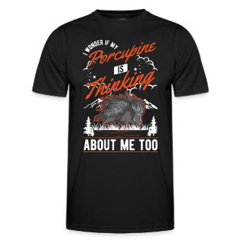 Porc-épic amateur Porc-épic - T-shirt sport Homme - noir - Devant - AI Model Male 178 dark (178cm)
