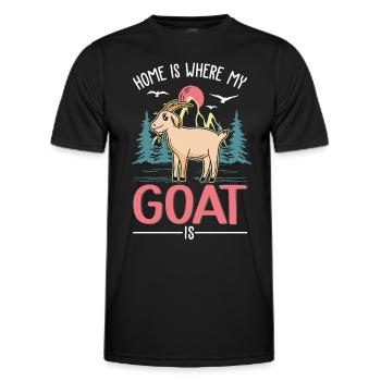 La maison est l’endroit où ma chèvre est éleveuse de chèvres - T-shirt sport Homme - noir - Devant - AI Model Male 178 dark (178cm)
