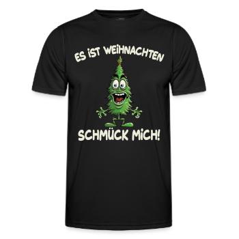 Es ist Weihnachten Schmück mich - Männer Funktions-T-Shirt - Schwarz - Vorne - AI Model Male 178 dark (178cm)