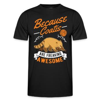 Coati Cadeau Malle Ours Coati - T-shirt sport Homme - noir - Devant - AI Model Male 178 dark (178cm)
