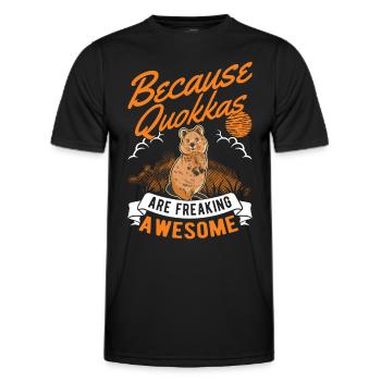 Quokka Gift Kangourou à queue courte - T-shirt sport Homme - noir - Devant - AI Model Male 178 dark (178cm)