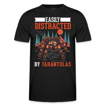 Easily distracted by Tarantulas Tarantel - Männer Funktions-T-Shirt - Schwarz - Vorne - AI Model Male 178 dark (178cm)