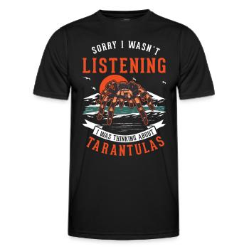 Tarentule cadeau araignée tarentule - T-shirt sport Homme - noir - Devant - AI Model Male 178 dark (178cm)