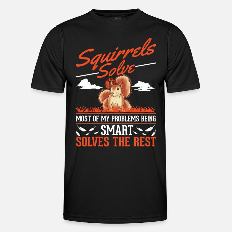 Eichhörnchen Geschenk Grauhörnchen Squirrel - Männer Funktions-T-Shirt - Schwarz