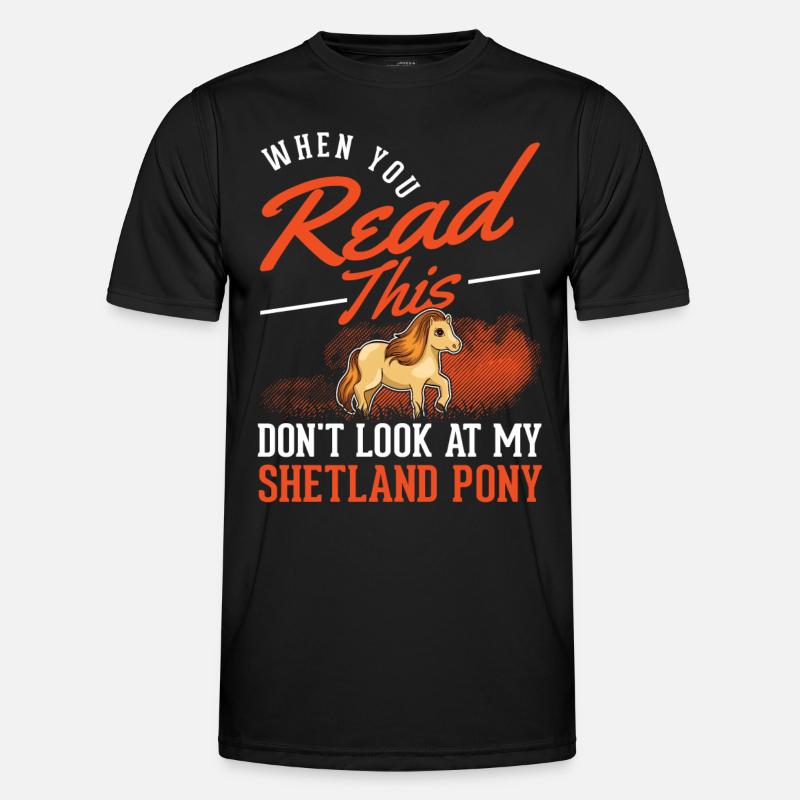 Shetland Pony Geschenk Shetty Männer Funktions-T-Shirt