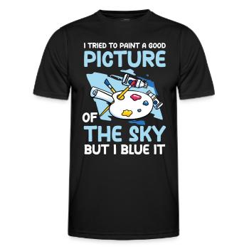 Good Picture Of The Sky But I Blue It - Männer Funktions-T-Shirt - Schwarz - Vorne - AI Model Male 178 dark (178cm)