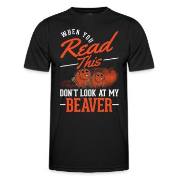 Beaver Beaver Dam Gift Beaver - Men's Functional T-Shirt - black - Front - AI Model Male 178 dark (178cm)