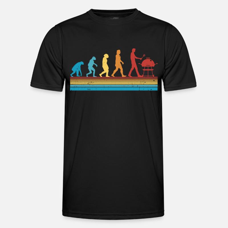 Grill Evolution Bratwurst Grillen - Men's Functional T-Shirt - black