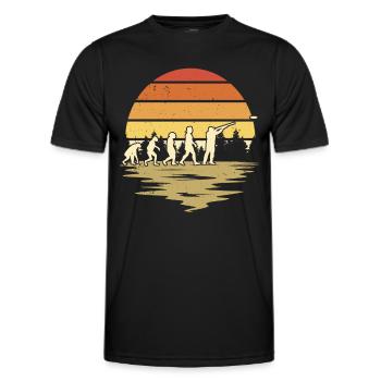 Clay Pigeon Shooting Evolution - Men's Functional T-Shirt - black - Front - AI Model Male 178 dark (178cm)
