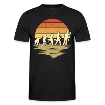 Dart Evolution Darter Dartpfeile - Männer Funktions-T-Shirt - Schwarz - Vorne - AI Model Male 178 dark (178cm)