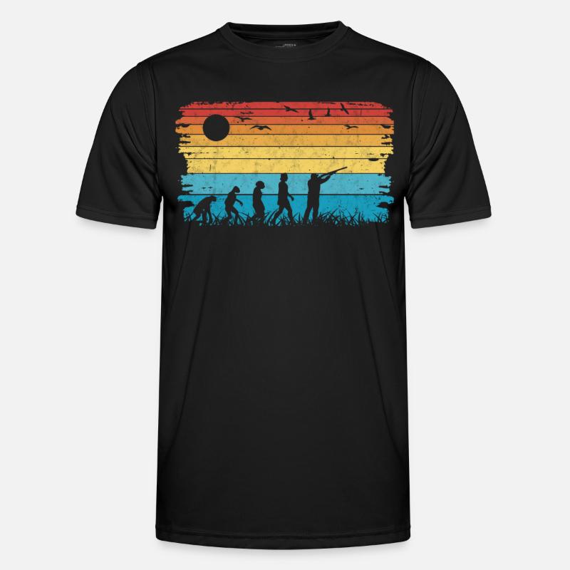Clay Pigeon Shooting Evolution - Men's Functional T-Shirt - black