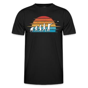 Clay Pigeon Shooting Evolution - Men's Functional T-Shirt - black - Front - AI Model Male 178 dark (178cm)