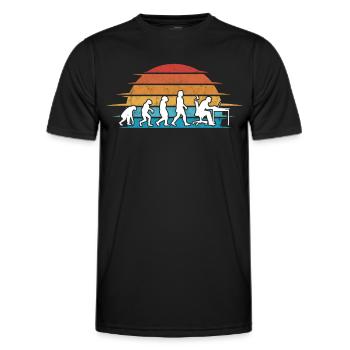 Computer Scientist Evolution Programmer Nerd - Men's Functional T-Shirt - black - Front - AI Model Male 178 dark (178cm)