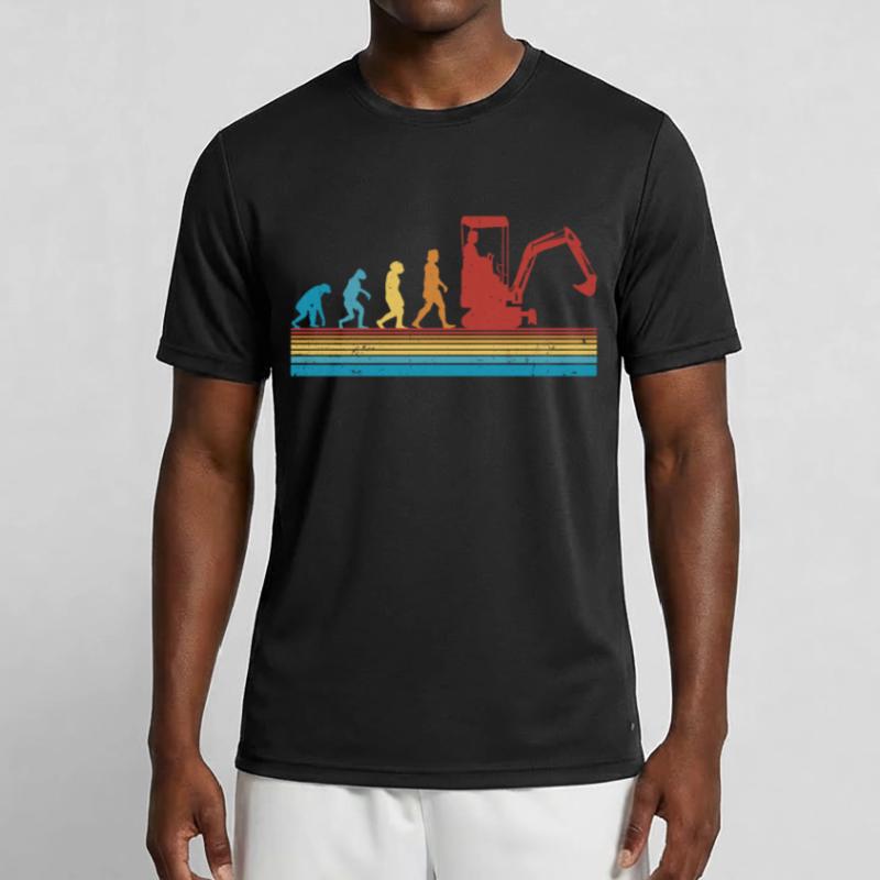 Bagger Evolution Baggerführer Baggerfahrer Männer Funktions-T-Shirt