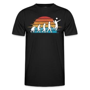 Volleyball Evolution Volleyballspieler - Männer Funktions-T-Shirt - Schwarz - Vorne - AI Model Male 178 dark (178cm)