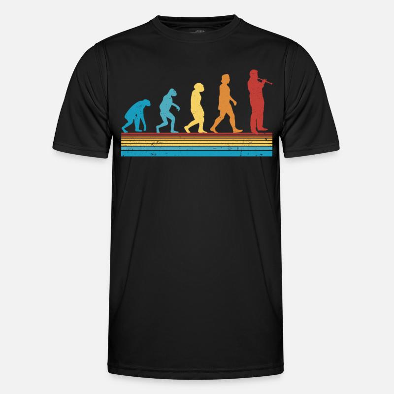 Flute Evolution Flute Flautist Men's Functional T-Shirt