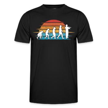 Flute Evolution Flute Flautist - Men's Functional T-Shirt - black - Front - AI Model Male 178 dark (178cm)