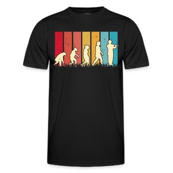 Flute Evolution Flute Flautist - Men's Functional T-Shirt - black - Front - AI Model Male 178 dark (178cm)
