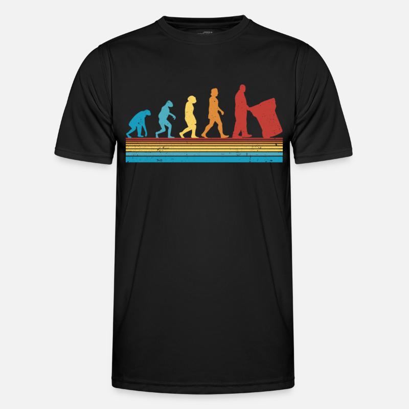 Müllmann Evolution Müllabfuhr Müllwagen Männer Funktions-T-Shirt